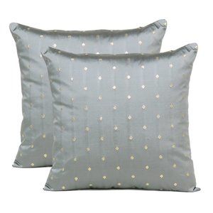 Riara Home Decor Cushion Cover Art Silk Polka Dot Zipper Throw Pillow Case.